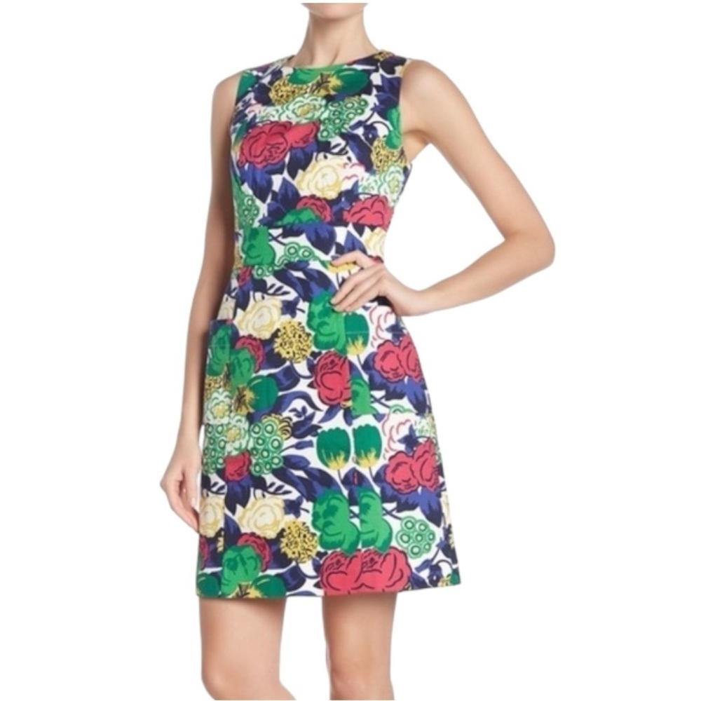 Boden Colorful Floral Midi Dress